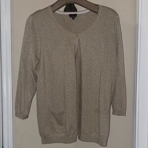 Talbots Shimmering Gold Cardigan